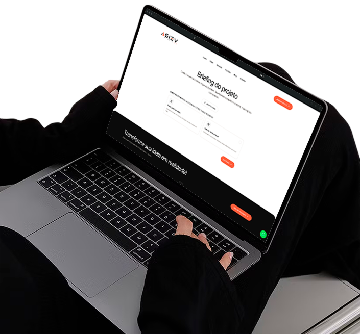 Formulário de briefing do projeto: modo de envio, seus dados e tipo de projeto