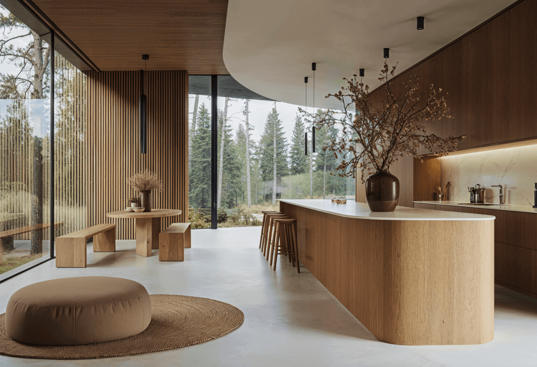 Render 3D de fachada de casa moderna